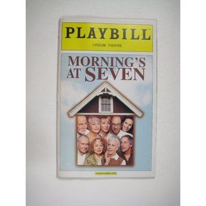 Morning At Seven Broadway Playbill Christopher Lloyd Estelle Parsons May 2002